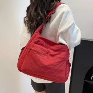 레드 데일리 숄더 나일론 가방 백 출근 백팩 직장인