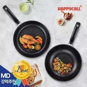 해피콜 올 뉴 컴포트 다이아몬드 IH 인덕션 후라이팬 2종 C세트(28팬28웍)
