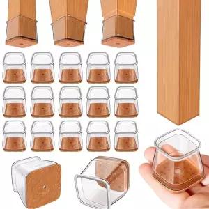 바닥용 16Pcs 의자 다리 바닥 보호대 실리콘 의자 캡 커버 가구 패드 슬라이더 W포장 펠트 바닥