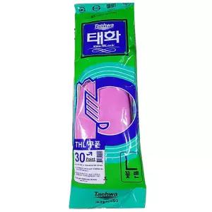 꽃밴L 태화 고무장갑 분홍 10개 주방용