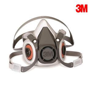 3M 양구형 방독마스크(1개) PN6200 반면형면체 호흡보호구 방독면
