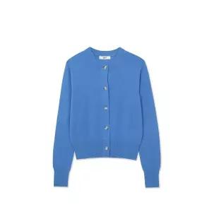 [UNIT]캐시미어 베이직 크루넥 헤더 가디건 (ZFKKCA00AC-BLUE)