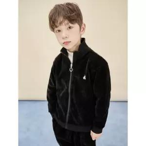 [BEANPOLE KIDS] 클래식 니트 텍스처 집업 겨울 상하 세트  블랙 (BI5X41U095) (BI5X41U095)