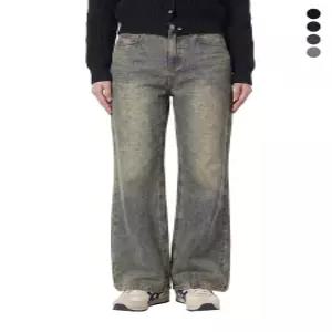 [닉스][NIX JEANS] 여) GREYD톤 RAWM톤B톤 코튼 워싱 롱 플레어 데님팬츠 (LNSFCDF521M)
