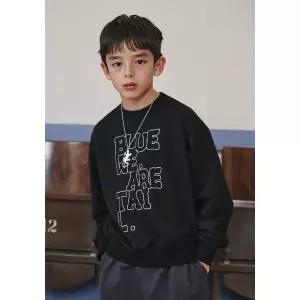 [블루테일]AAA7TS07BK 블랙 맨투맨 티셔츠