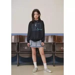 [블루테일]AAA4TS02CG 차콜그레이 배색 긴팔 맨투맨