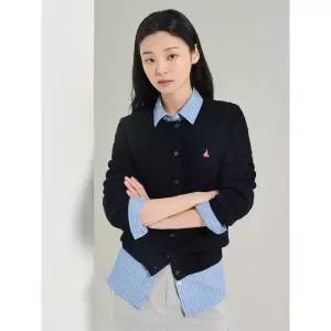 빈폴 BEANPOLE 빈폴레이디스 Essential 울 케이블 라운드넥 카디건 - 블랙 BF595AE015 502165