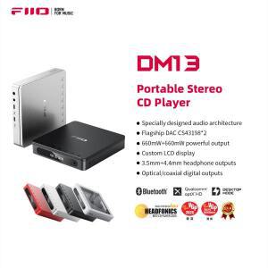 FiiO DM13 오래 지속되는 배터리가 장착된 다기능 휴대용 스테레오 CD 플레이어, USB 립 지원, 광/동축/3.5