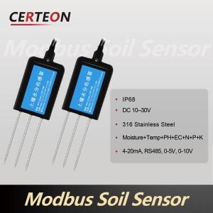 토양 수분 센서 pH EC NPK RS485 4-20mA 0-5V IP68 온도 저장 4G 스마트 농업용
