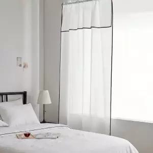 로아 린넨 바이어스 가림막 가리개 커튼 봉집형 창문 방문 주방 현관