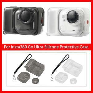 Insta360 Go 울트라 TPU 클리어 보호 케이스(분실 방지 로프 포함) 투명 바디 커버 풀 커버리지 스크래치