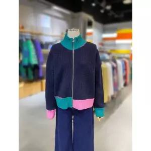[베네통] 컬러배색 하이넥 집업 니트 (BAKCA3511) 2865058