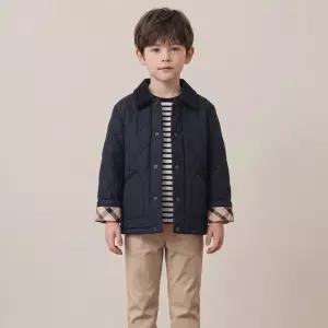 닥스키즈 DAKS KIDS 코듀로이 넥 퀼팅 점퍼 다크네이비 DVJU6D701M DN_P435857195 DVJU