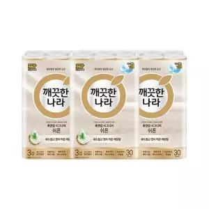 깨끗한나라 촉앤감 시그니처 쉬폰 27m 30롤 3개