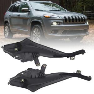 1쌍의 자동차 카울 사이드 트림 커버 패널 블랙 펜더 가드 Jeep Cherokee 2014-2018 68102561AE 용