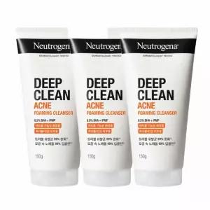 뉴트로지나 딥클린 아크네 포밍 클렌저 150g 3개