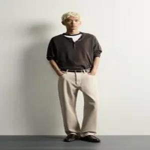 ZARA 릴렉스핏 진 - 크림 / 블랙 0840/442/070 643996