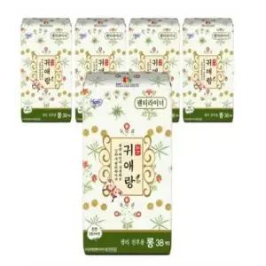 38개입 롱 팬티라이너 귀애랑 귀애랑 팬티라이너 롱 5개 38개입 5개