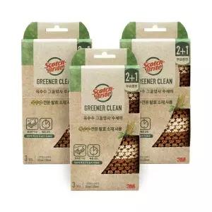 3M 3M 스카치브라이트 옥수수 그물망사 수세미 2+1 x 3개 (9개)