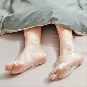 흡수 보습용 보습 100개 풋커버 크림 비닐양말 발마사지 비닐 각질 일회용 발커버
