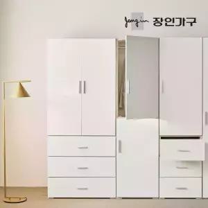 장인가구 큐비 800 3단서랍 수납형 옷장
