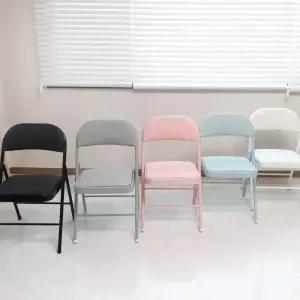 포네라 마카롱 접의자 파스텔 철재 사무용 힉교 행사용 강당 카페 자취방 손님용 접이식 간이 보조의자