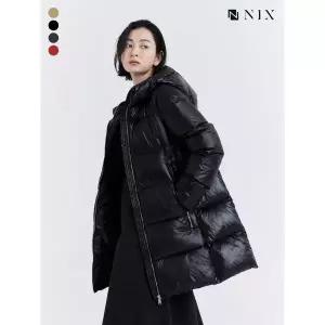 [닉스][NIX]여) 나일론 덕다운80/20 - 지퍼포인트 후드 샤이니 에이라인 (FNRWCUH509P)