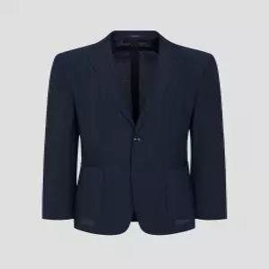 [GLXY (GALAXY LIFESTYLE)]GLXY  헤링본 패턴 화섬 크리즈 프린트 재킷  네이비 (GC5511