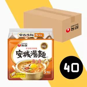 농심 안성탕면 봉지라면 125g 40개 대용량