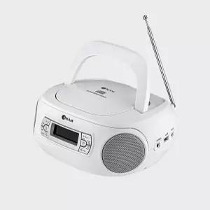 서치C1 아남 포터블 휴대용 CD플레이어 블루투스 MP3 스피커 화이트 시디플레이어 FM 생활