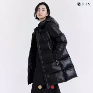 [NIX]여) 나일론 덕다운80/20 - 지퍼포인트 후드 샤이니 에이라인 (FNRWCUH509P)