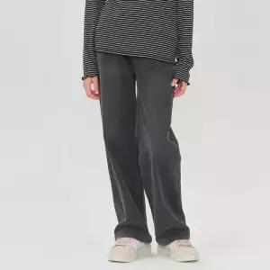 [오션스카이]공용 와이드 블랙 워싱 데님 팬츠 EEJG2353B03