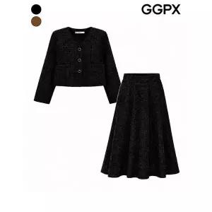 [GGPX]노카라 쓰리 버튼 트위드 셋업 GQ9ST001F_P437429285