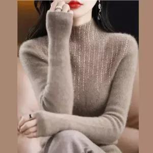 [옷자락] 미니멀 블링블링 캐시미어 큐빅니트 미니멀