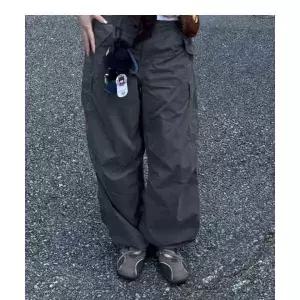 WHO.A.U Wide Cotton Nylon Cargo Pants (U) / WHTAG3811U