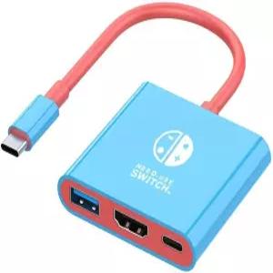 닌텐도 스위치 2용 Dock for Switch 2 어댑터 3-in-1 4K 60Hz HDMI 2.0 USB 3.0 포트 C 100W 충전 TV OLED