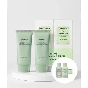 TONYMOLY 그린티 수분 선크림 더블 기획 세트(50ml,2ea)