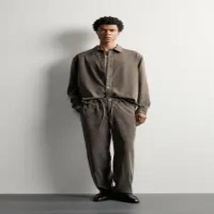 ZARA 루즈 릴렉스핏 셔츠 - 브라운-밍크 3715/840/472