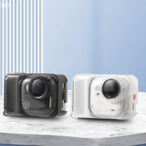 Insta360 GO 용 울트라 투명 바디 커버 풀 스크래치 방지 렌즈 캡 분실 로프가있는 보호 케이스