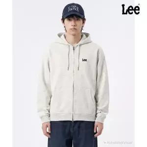 [LEE](강남점)펠트 트위치 로고 후드 집업 오트밀 LE2603HZ01OT