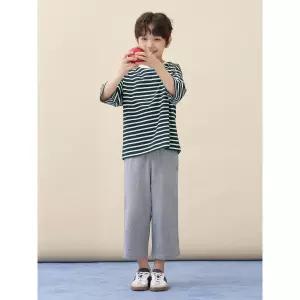[백화점정품] 빈폴 키즈 BEANPOLE KIDS 7부 스트라이프 상하세트 - 그린 BI6341U01M YBB713