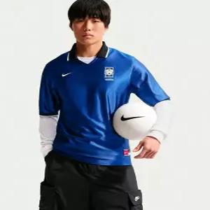 대한민국 에너지 드라이 핏 반팔 축구 탑 M - 글로벌 블루:블랙:화이트 IH1279-418