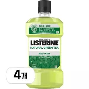 [리스테린] 내추럴 그린티 마일드 750ml 4개