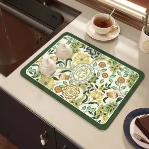 플월 키친모어 규조토 드라잉 매트 2p세트(녹턴) 물빠짐매트