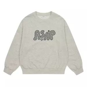 SN 체크프린트 맨투맨티 26A1456-GY