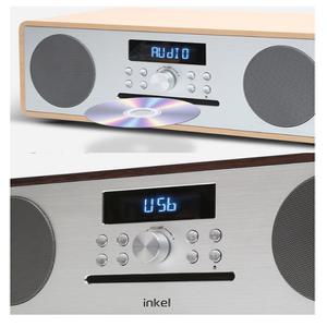 인켈 레트로 복고풍 올인원 오디오 스피커 FM라디오 USB CD 무선블루투스 알람 시계 인테리어상품-T7