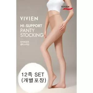 [롯데백화점]비비안 (12족set) 하이써포트 고탄력 팬티스타킹 PH5027