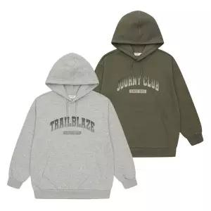 에꼴리에 TC01 그라 레터링 더블직 후드티  25C1403