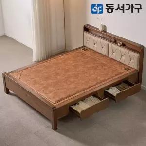 [동서가구][가죽수납]편백나무 인볼브 황토볼 흙침대 Q 퀸 DF645663