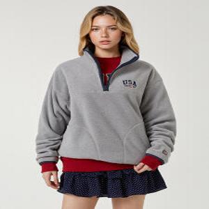 [AK수원점] [후아유] 공용 USA Fleece Half Zip-up WHMAG2291U